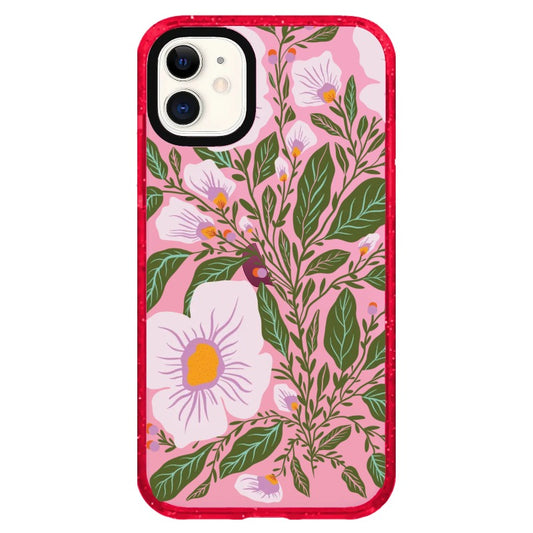 White and Purple Blossom and Leaves Phone Case_iPhone Clear Impact Case Limited  [1498813]