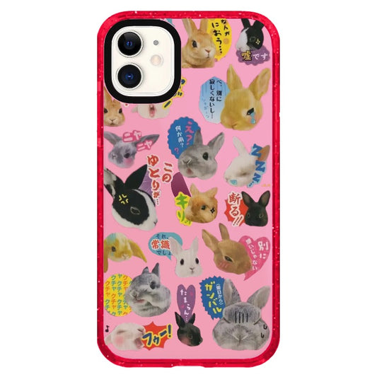 Y2K Japanese Style Bunny Stickers Phone Case_iPhone Clear Impact Case Limited  [1453201]