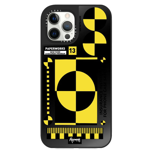 Yellow and Black Geometric Art Phone Case_Clear Impact Phone Case [1505108]