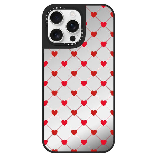 Red Heart Diamond Pattern Phone Case_Clear Impact Phone Case [1506844]