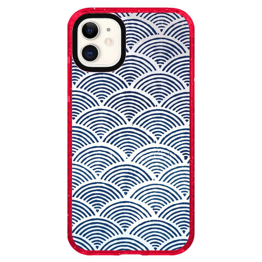 Blue Waves Pattern Phone Case_iPhone Clear Impact Case Limited  [1506927]