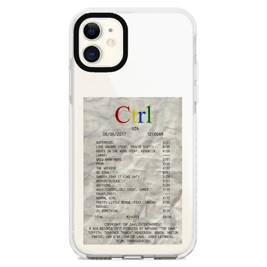 Ctrl Sza Receipt Style Phone Case_iPhone Clear Impact Case [1509070]