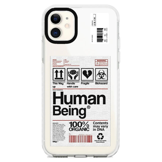 100% Human Being Certification Phone Case_iPhone Clear Impact Case [1446933]