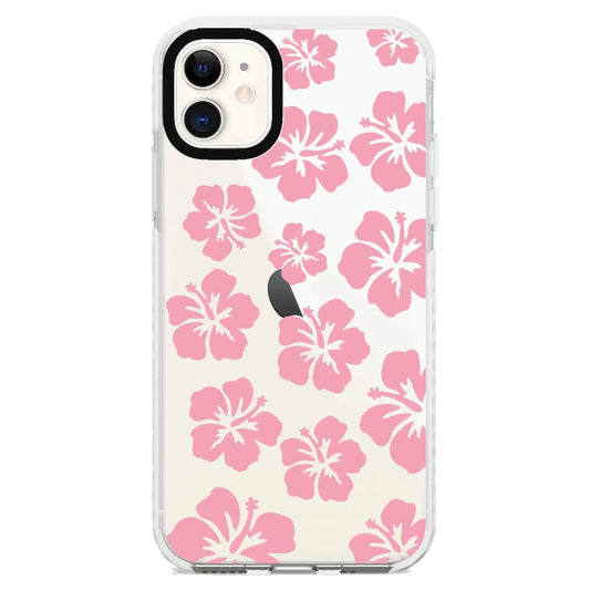 Tropical Floral Pink Phone Case_iPhone Clear Impact Case [1336846]