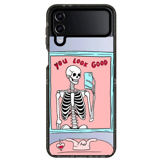 Skeleton Selfie Phone Meme Case_Samsung Z Flip [1462248]