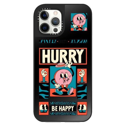 "Don't Hurry Be Happy" Poster Phone Case_Clear Impact Phone Case [1587852]