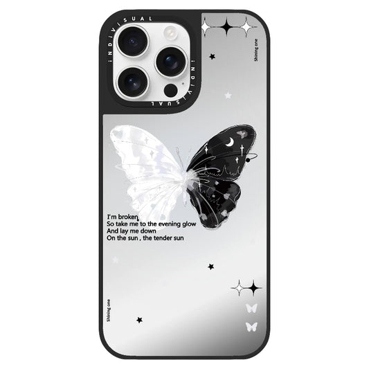 Semi Transparent Black and White Butterflies and Stars_Clear Impact Phone Case [1506970]