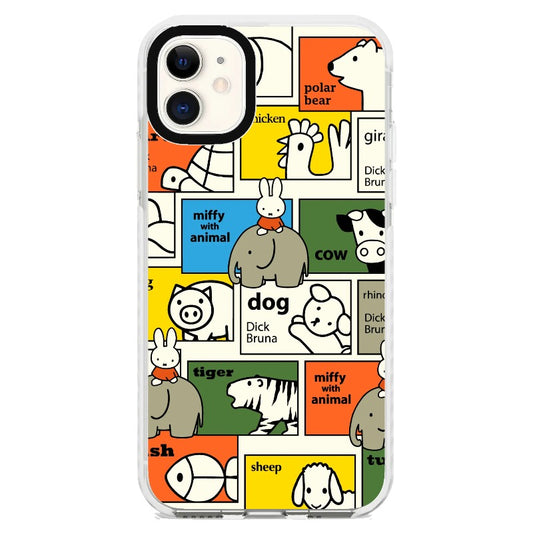 Vintage Miffy and Animals Phone Case_iPhone Clear Impact Case [1584415]