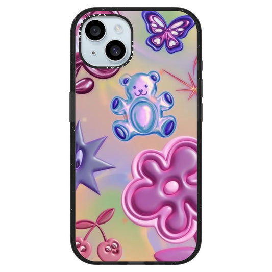 Y2K Style Colorful Bear and Flowers 3D Effect Phone Case_iPhone Ultra-Impact Case [1536200]