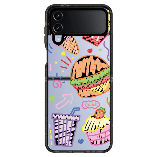 Burger and Fries Foodie Phone Case_Samsung Z Flip [1503049]