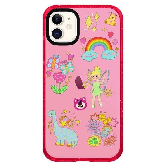 Crayon Style Fairy Tale Theme Phone Case_iPhone Clear Impact Case Limited  [1459739]