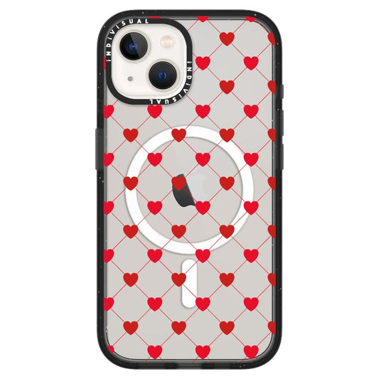 Red Heart Diamond Pattern Phone Case_ iPhone Ultra-MagSafe Case [1506844]