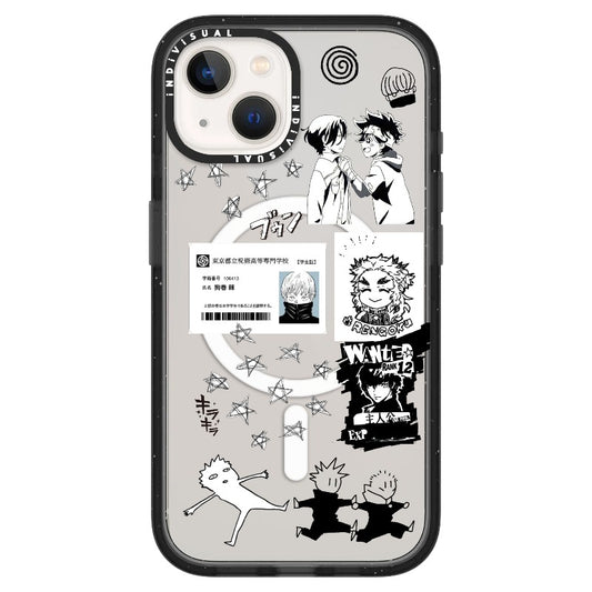 Black and White Anime Collage Mash-up Style Phone Case_ iPhone Ultra-MagSafe Case [1336855]