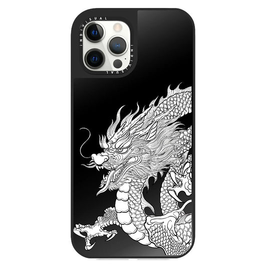 Dragon Line Art Oriental Style Phone Case_Clear Impact Phone Case [1507524]