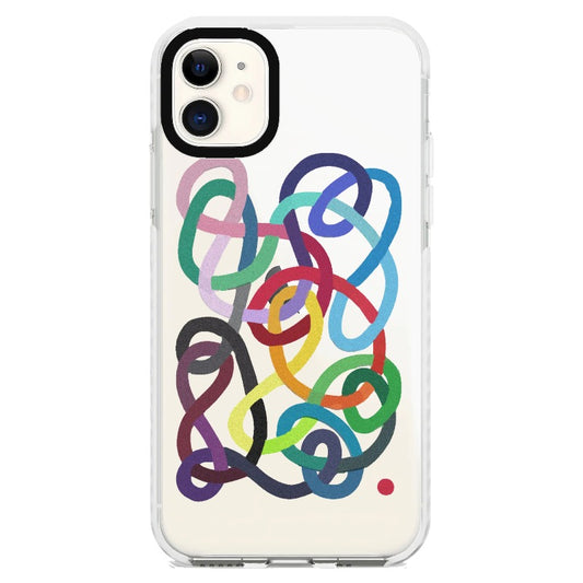 Abstract Colorful Threads Phone Case_iPhone Clear Impact Case [1459658]