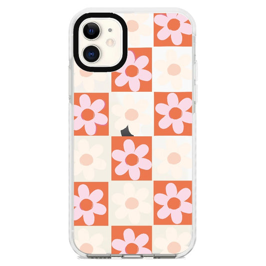 Cute Orange Floral Pattern Phone Case_iPhone Clear Impact Case [1515105]