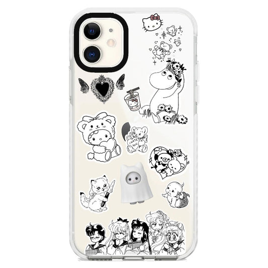 Vintage Anime Collage Phone Case_iPhone Clear Impact Case [936731]