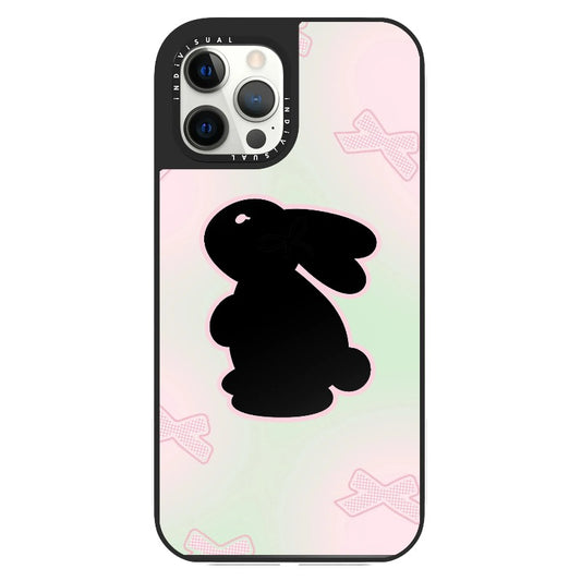 Rabbit and Bow Pink and Green_Clear Impact Phone Case [1502818]