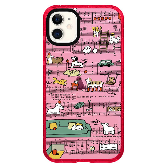 Music Score and Puppy_iPhone Clear Impact Case Limited  [1507521]