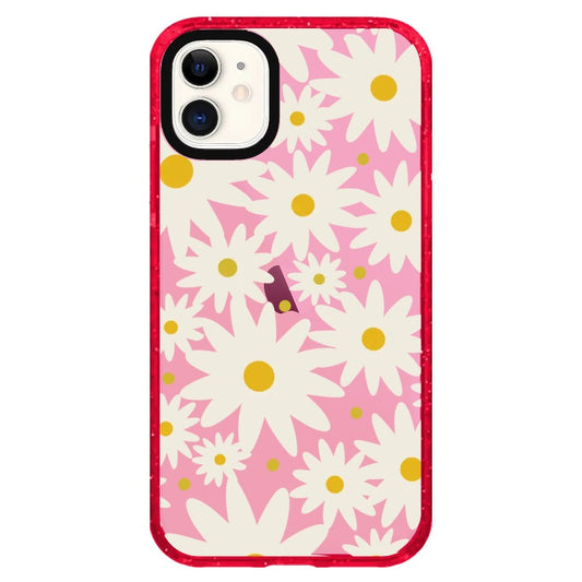 White Flowers Illustration Pattern Phone Case_iPhone Clear Impact Case Limited  [1499275]