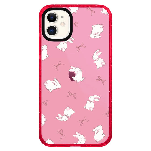 Rabbits and Pink Bow Pattern_iPhone Clear Impact Case Limited  [1506862]