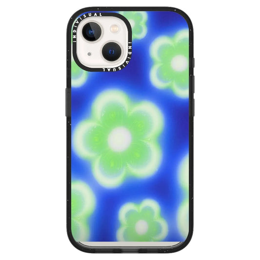 Blue and Green Illusive Flowers Phone Case_ iPhone Ultra-MagSafe Case [1459718]