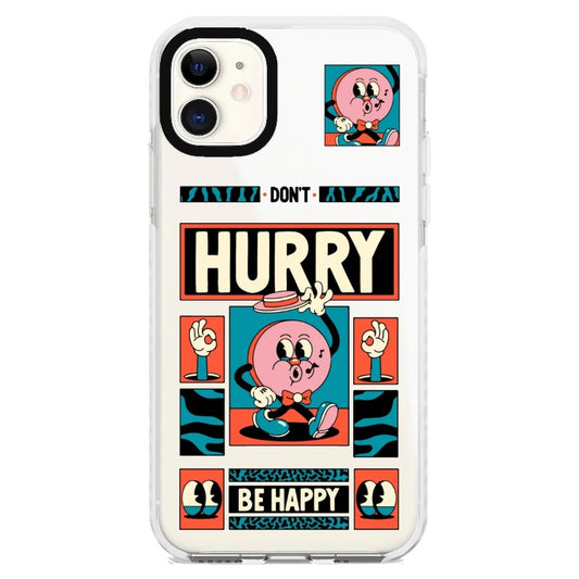 "Don't Hurry Be Happy" Poster Phone Case_iPhone Clear Impact Case [1587852]