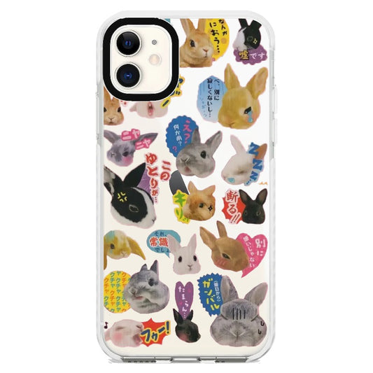 Y2K Japanese Style Bunny Stickers Phone Case_iPhone Clear Impact Case [1453201]