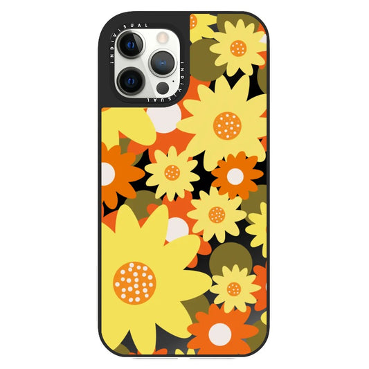 Yellow Floral Pattern Phone Case 7_Clear Impact Phone Case [1499279]