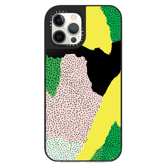 Green and Yellow Geometric Art Phone Case_Clear Impact Phone Case [1506847]