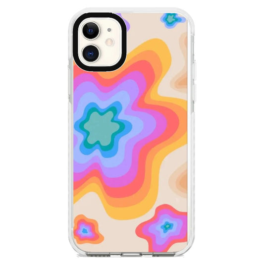 Gradient Colorful Flowers Phone Case_iPhone Clear Impact Case [1448094]