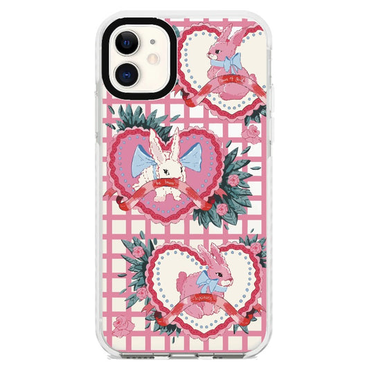 Heart, Rabbits and Roses_iPhone Clear Impact Case [1507553]