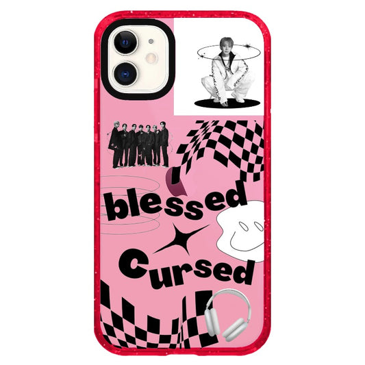 Enhypen Blessed Cursed Theme Black and White Phone Case_iPhone Clear Impact Case Limited  [835433]