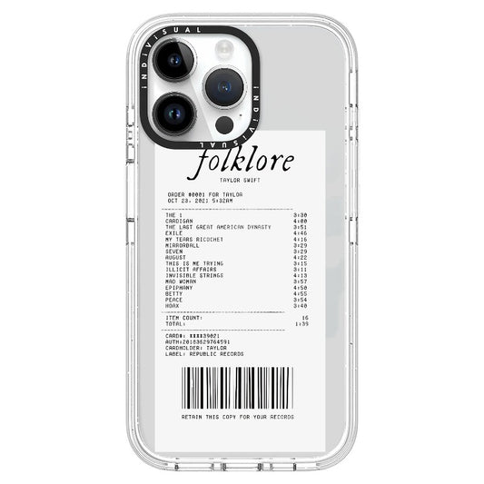 T.S Folklore Receipt Phone Case_iPhone Ultra-Impact Case [1505125]