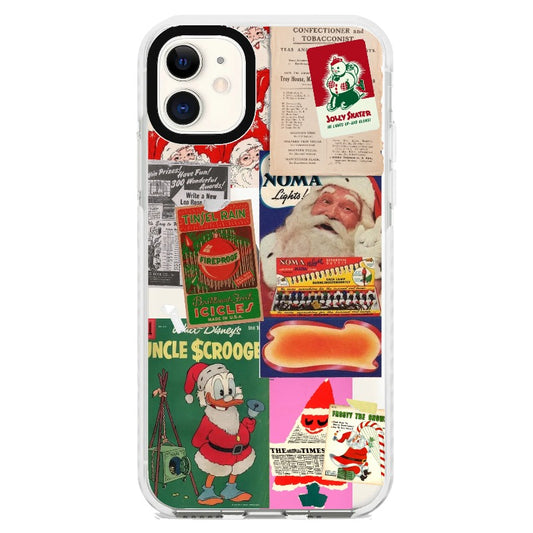 Christmas Themed Vintage Poster Collage Phone Case_iPhone Clear Impact Case [1475378]