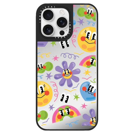 Smiley Flowers and Suns Cartoon Style Phone Case_Clear Impact Phone Case [1459620]