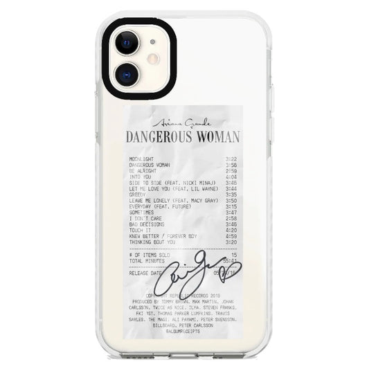 Dangerous Women Receipt Style Phone Case_iPhone Clear Impact Case [1509072]