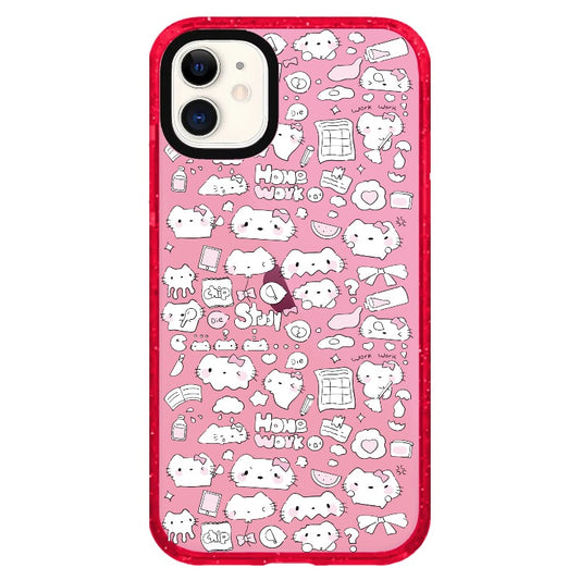 Different Shapes of Kitty Pattern_iPhone Clear Impact Case Limited  [1505142]