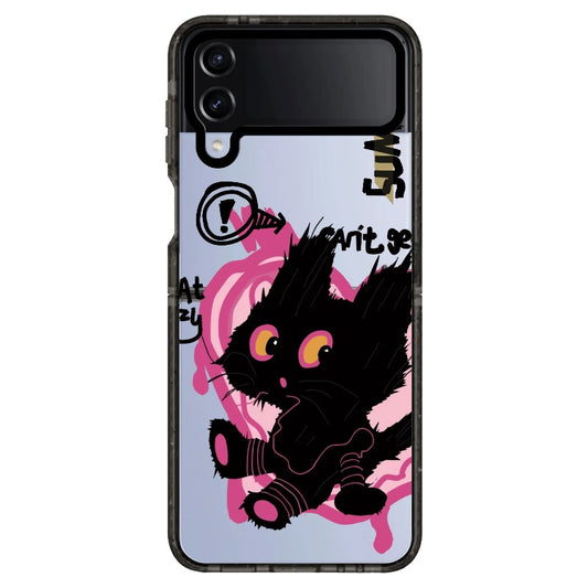 Black Cat Graffiti Style Phone Case_Samsung Z Flip [1502049]