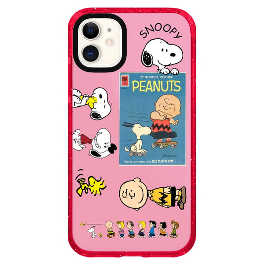 Peanuts Poster and Snoopy Stickers Phone Case_iPhone Clear Impact Case Limited  [1445171]