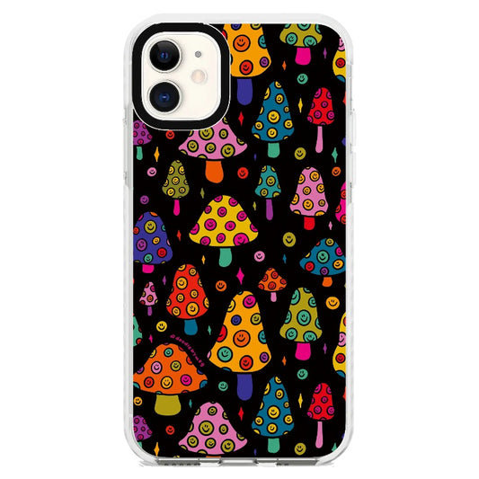 Happy Mushrooms Print_iPhone Clear Impact Case [1523831]