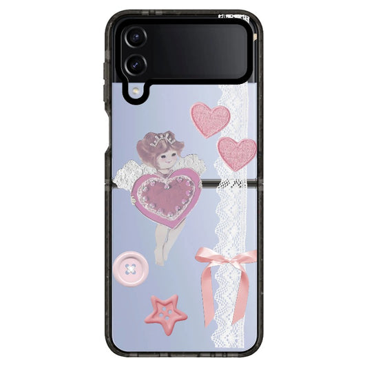 Pink Heart Angel and Lace_Samsung Z Flip [1532122]