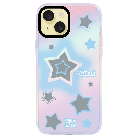 Blue and White Stars_Iridescent Case - Unicorn