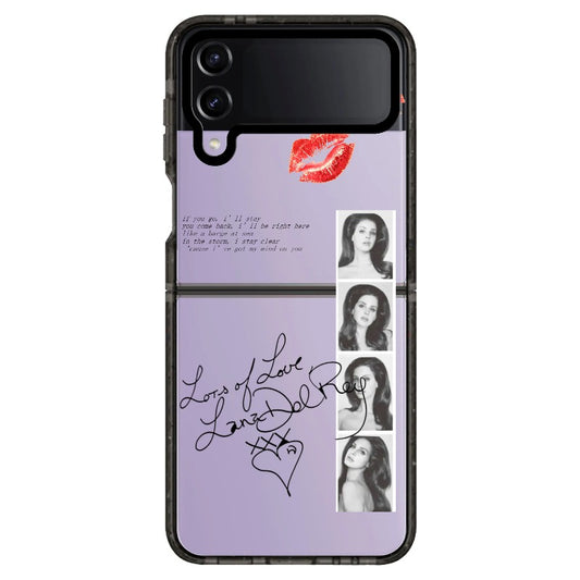 Lana Del Rey Signature and Photobooth Phone Case_Samsung Clear Impact Case - Black