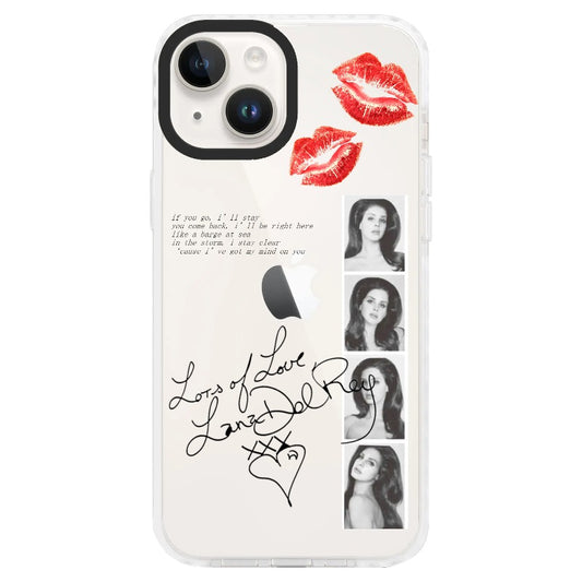 Lana Del Rey Signature and Photobooth Phone Case_Clear Impact Case - White