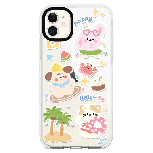 Summertime with Animal Friends_iPhone Clear Impact Case [1503063]