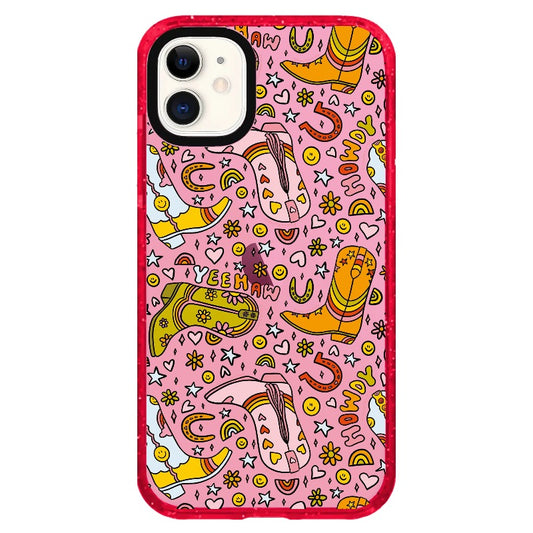 Rainbow Cowboy Boot Print_iPhone Clear Impact Case Limited  [1523835]