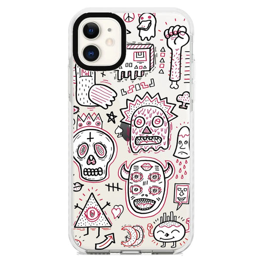 Cartoon Skulls and Monsters Phone Case_iPhone Clear Impact Case [1502028]