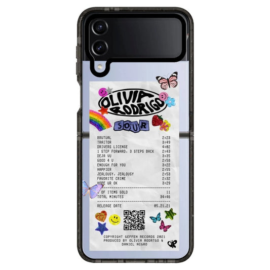 Olivia Song List Receipt Style Phone Case_Samsung Z Flip