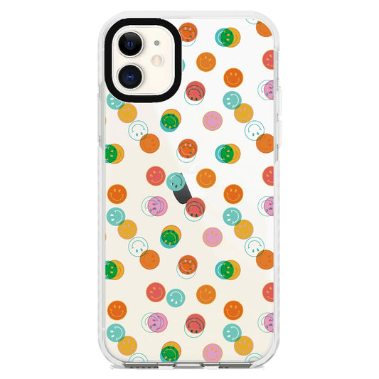 Happy Face Stamp Print_iPhone Clear Impact Case [1523843]